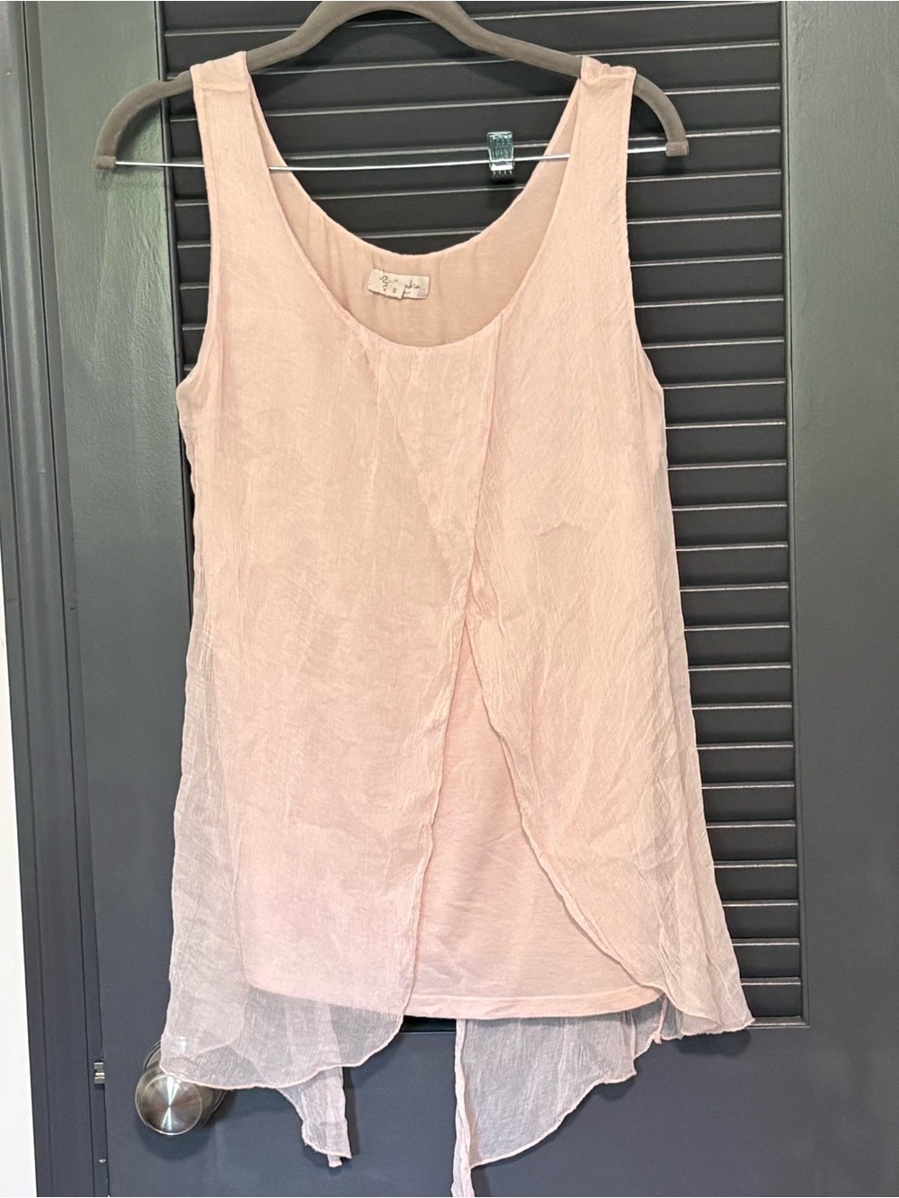 Light Pink Layered Sleeveless Camisole Tank